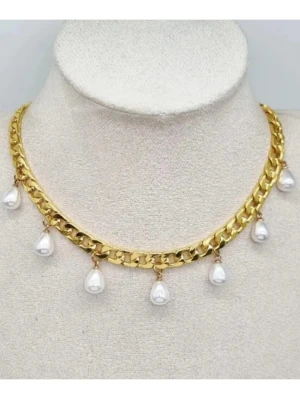 Handgjort halsband  - Rostfritt stål. Liknande Maria Nilsdotters smycke. Kedjetjocklek-7mm. ✏️Beteckningen för rostfritt stål – 201 – en lägre klass, kan reagera snabbare med vatten, parfymer och oxidera.