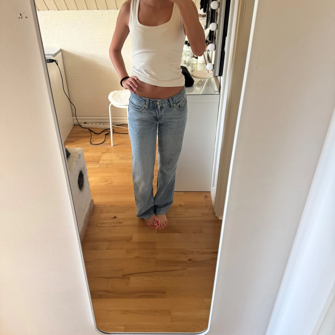 Ljusblå jeans från 157 i XXS