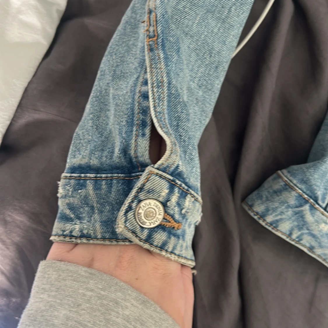 Ljusblå jeansjacka från Zara, M - 4