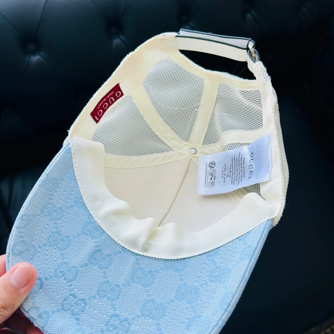 Gucci ljusblå keps med mesh - 3