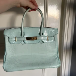 Väska  - Säljer en krokodil läder inspirerad väska som inte används