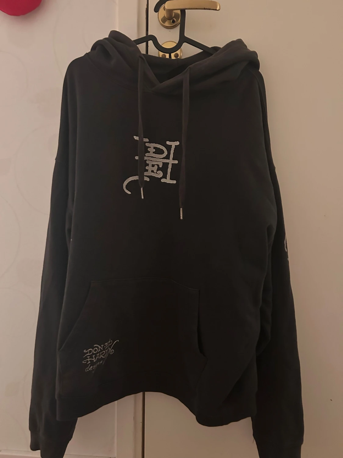 Svart Ed Hardy hoodie med dödskalle - 1