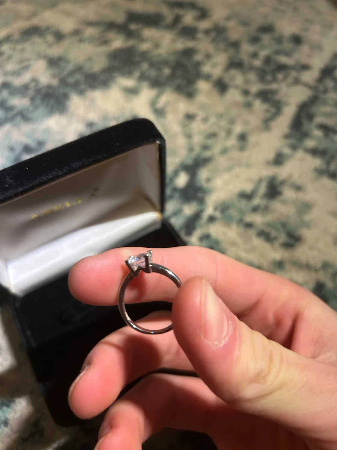 Silverring med klar sten från Abella - 2