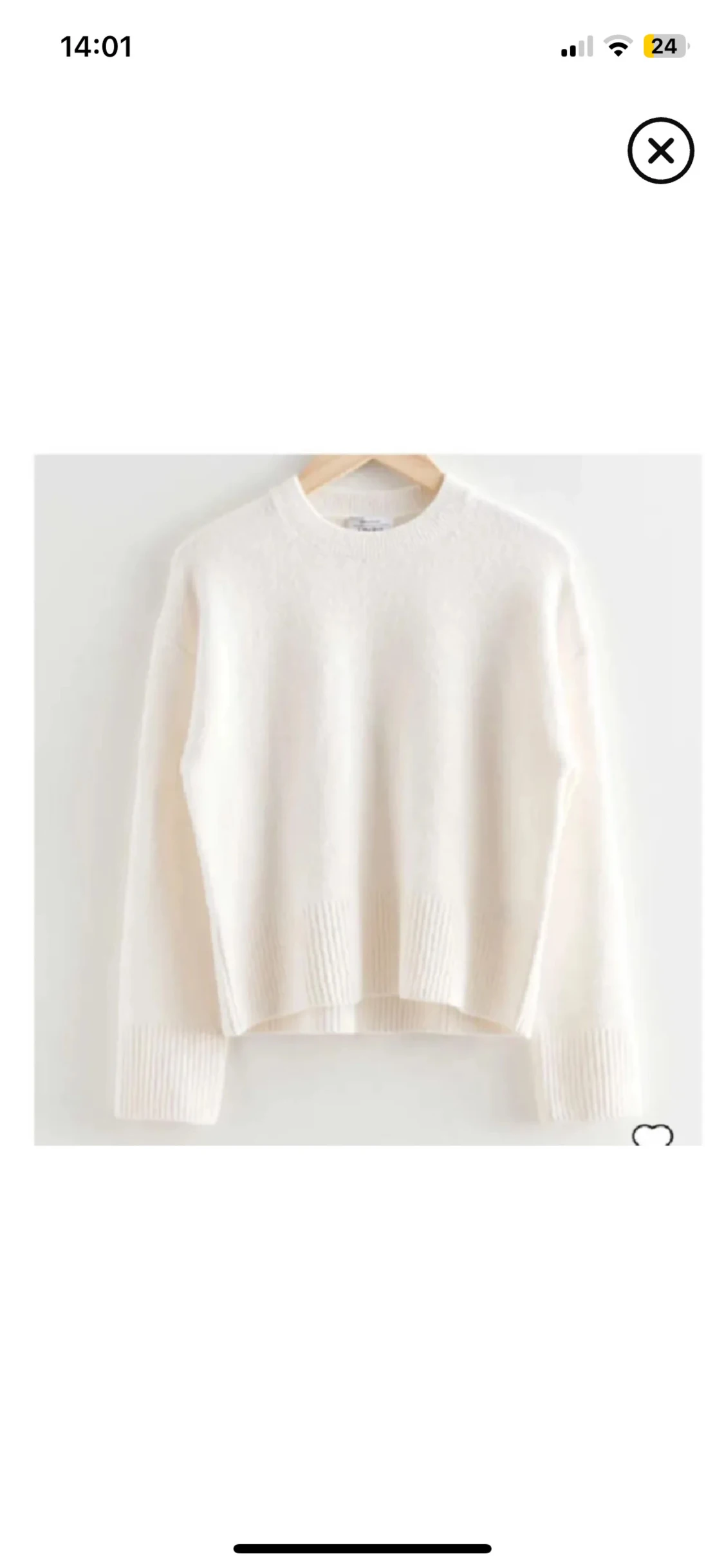 Vit stickad tröja från & other stories