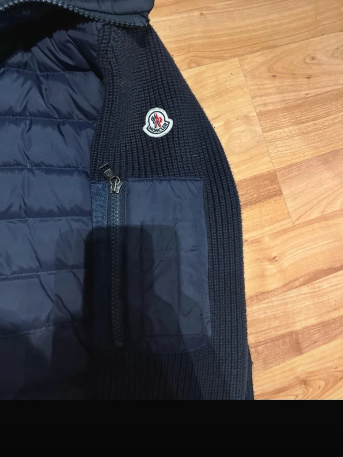 Mörkblå Moncler Cardigan NFC Scan  - 1