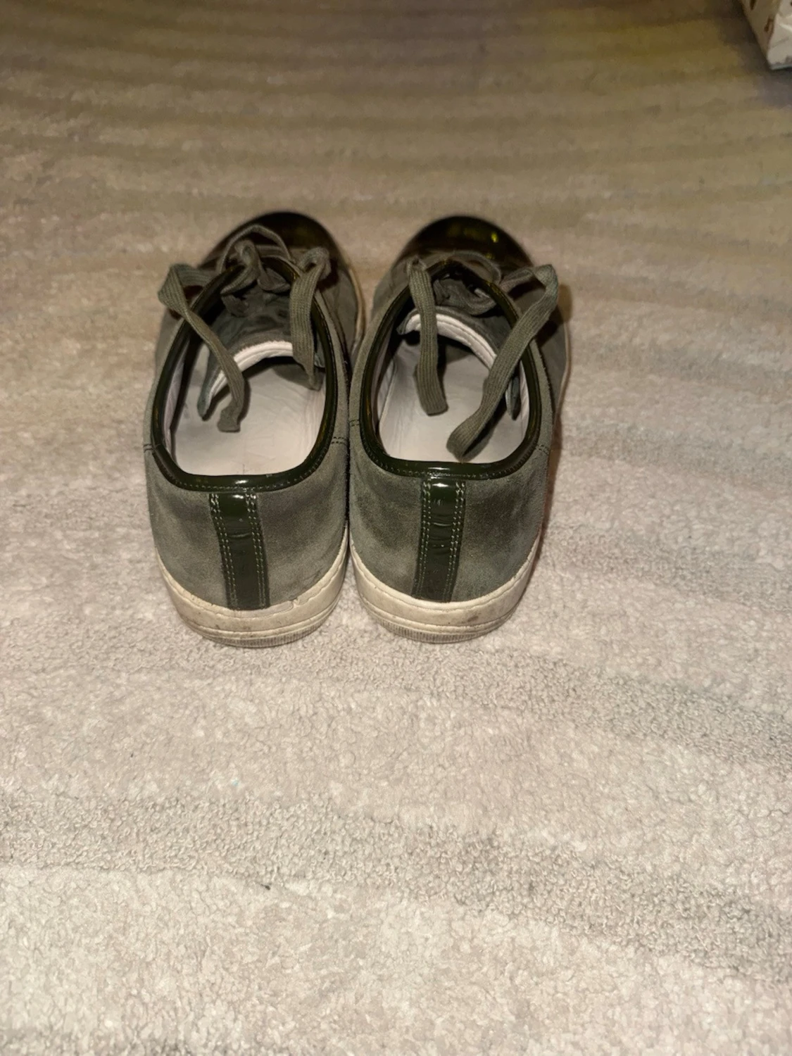 Gröna sneakers från Lanvin i mocka - 2