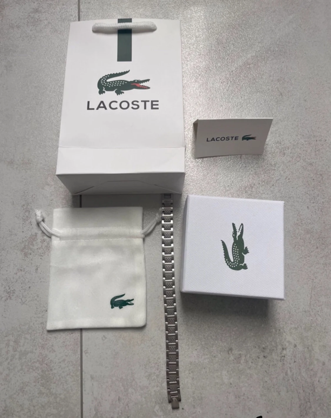 Silver Lacoste armband  - 4