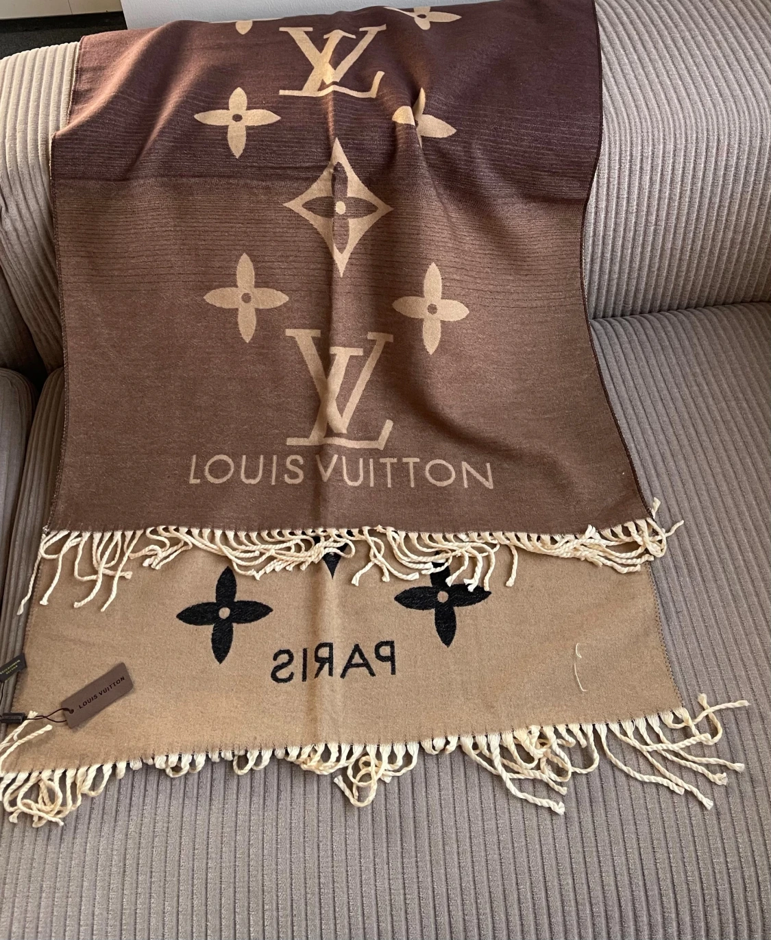 Vuitton beige-brun scarf - 5