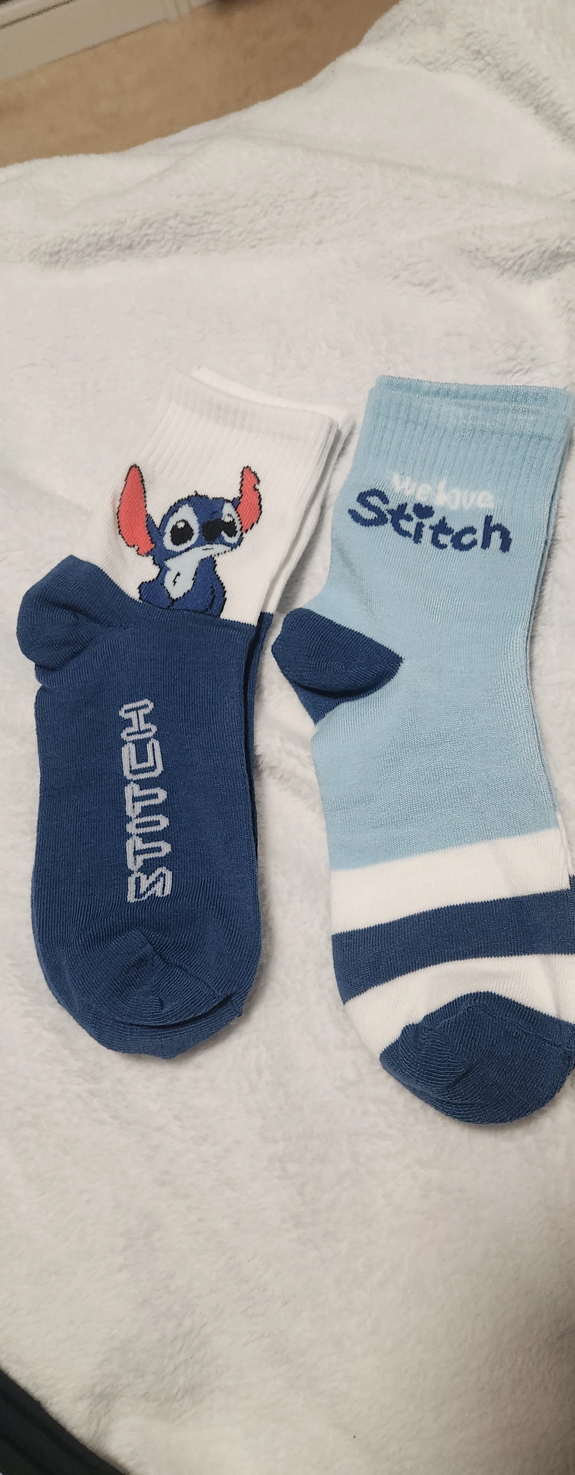 Stitch strumpa i blått och vitt - 2