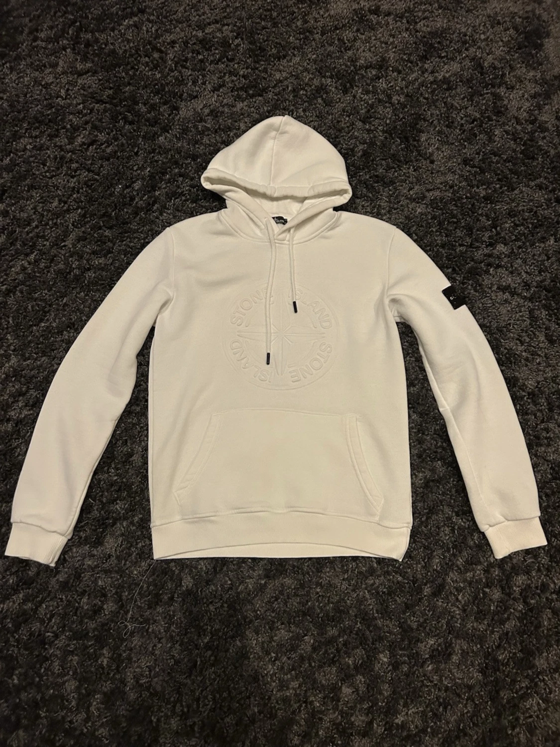 Vit Stone Island Hoodie