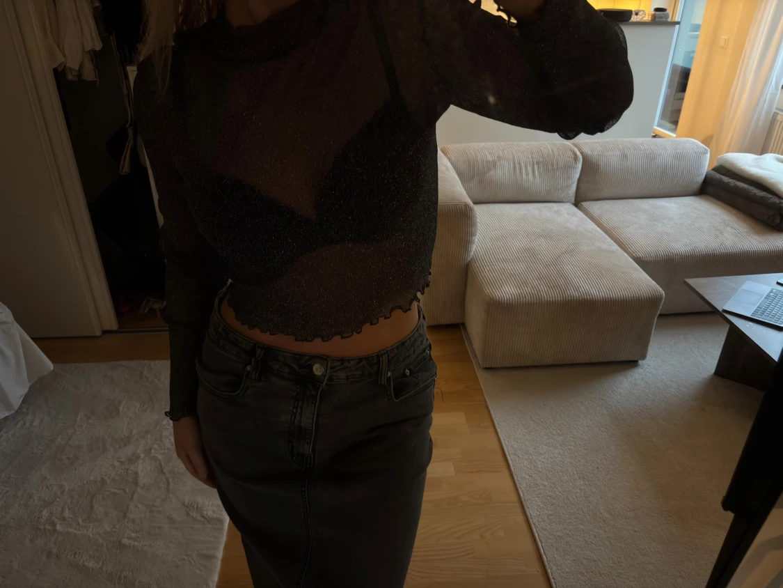 Glitter mesh topp - 1