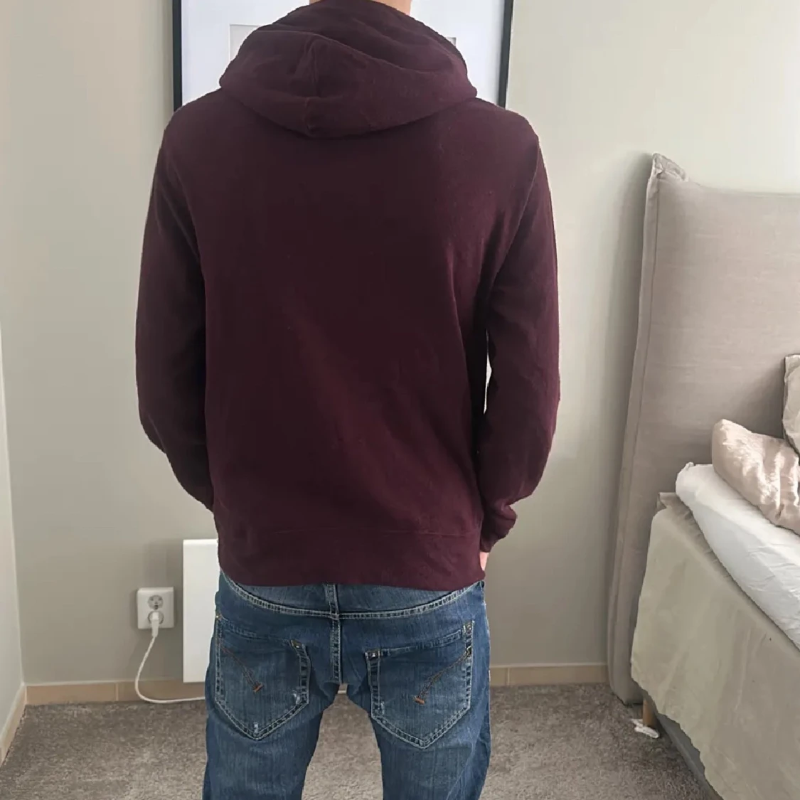 Vinröd hoodie från Ralph Lauren - 1