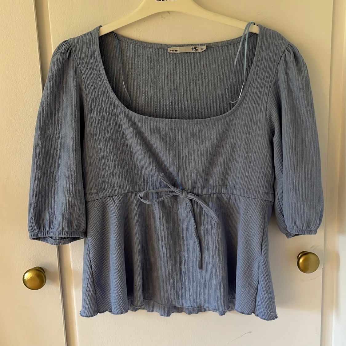 Blå blus med knyt från lager 157