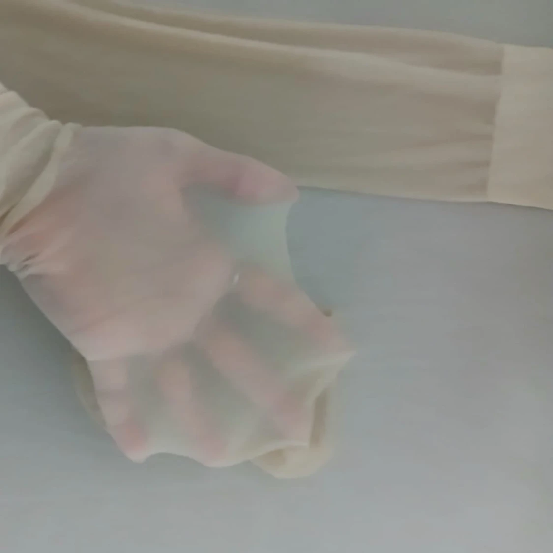 Beige tunna nylonstrumpor - 3