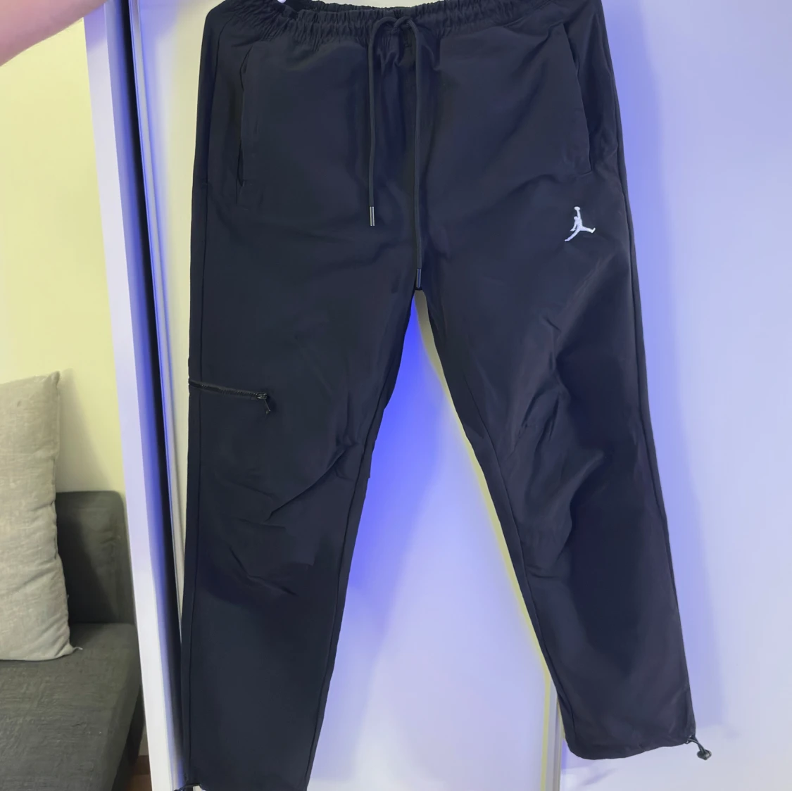 Svarta Jordan cargopants med snörning