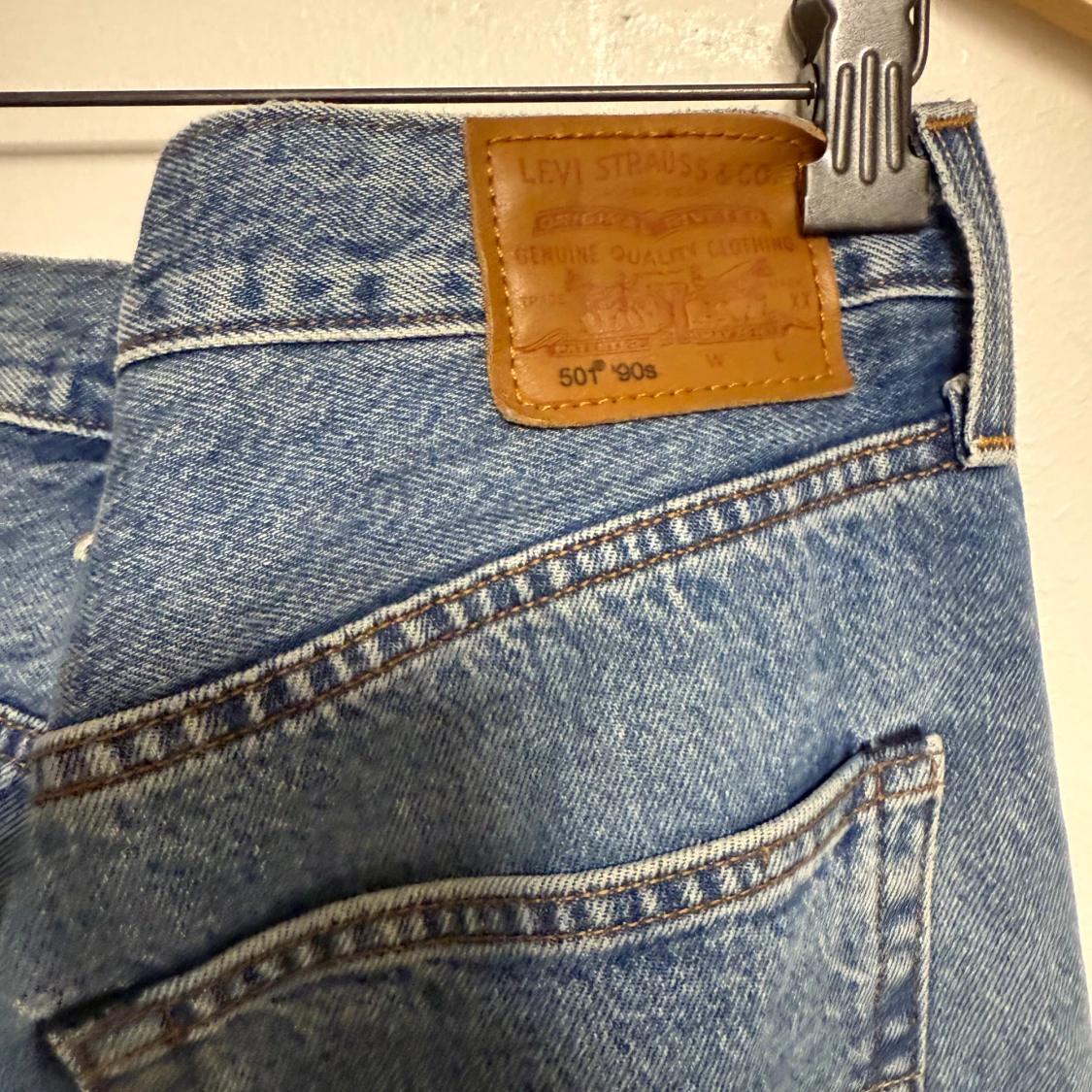 Levi's 501 ljusblå jeans straight fit storlek W30/H32 - 1