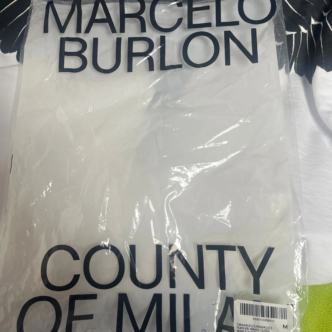 Vit hoodie Marcelo Burlon med svarta vingar - 3