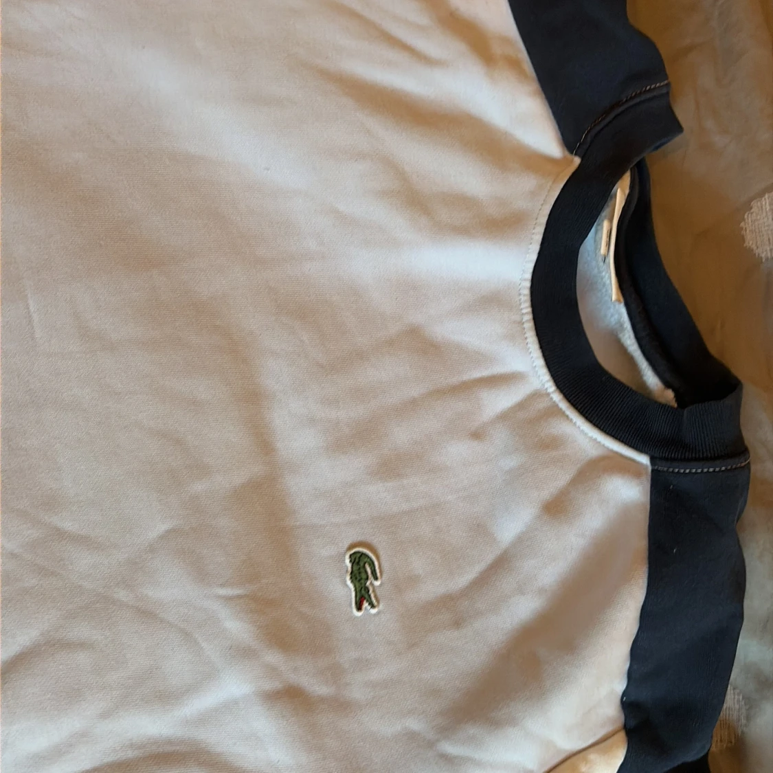 Vit och marinblå sweatshirt Lacoste M - 1