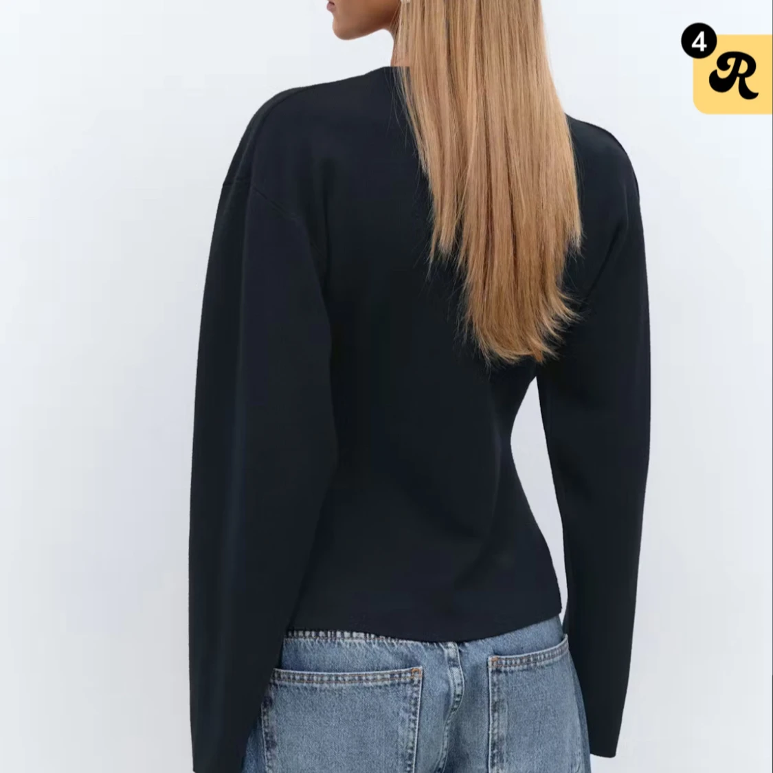 Marinblå shaped knitted cardigan  - 1