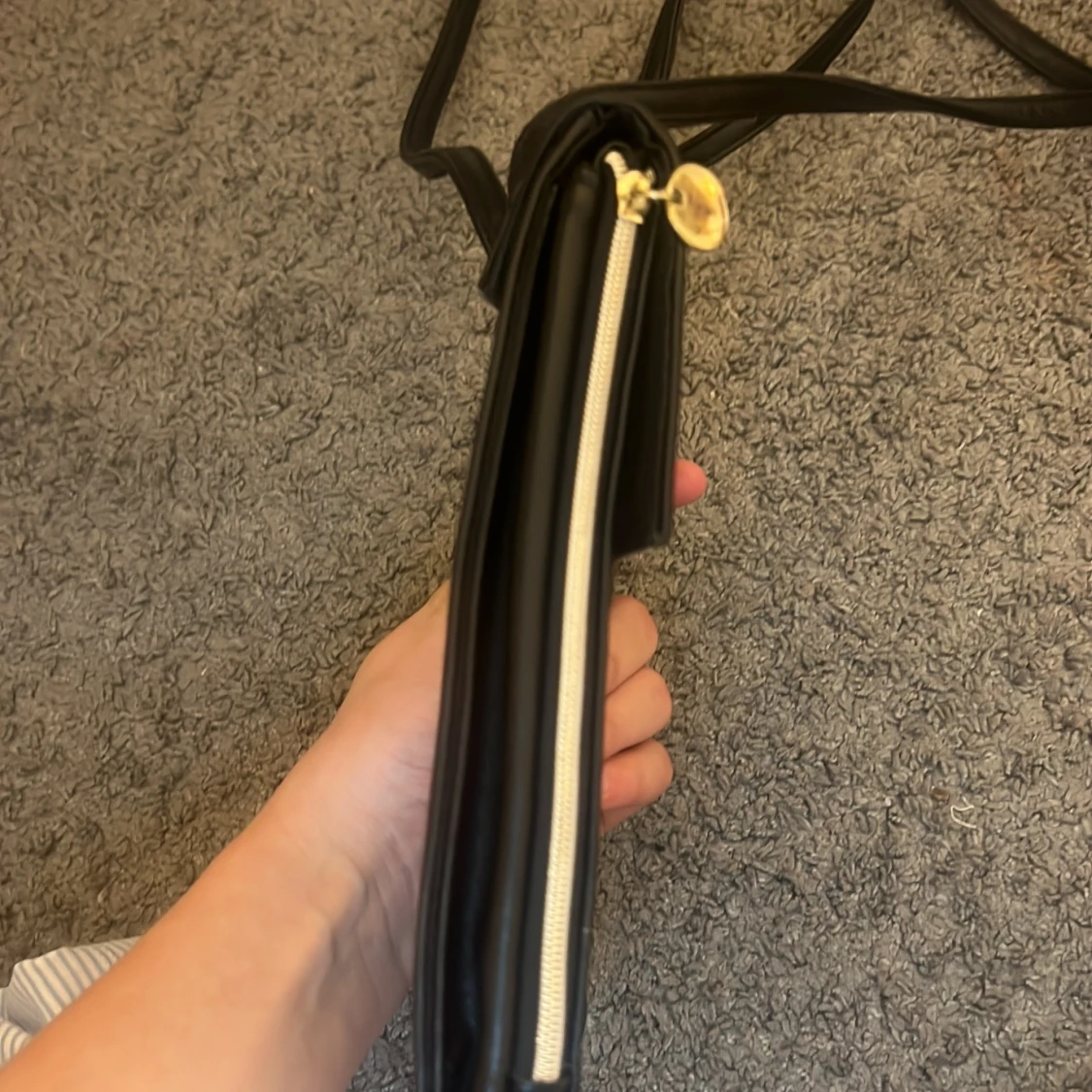 Svart axelväska från Rodier i skinn - 2