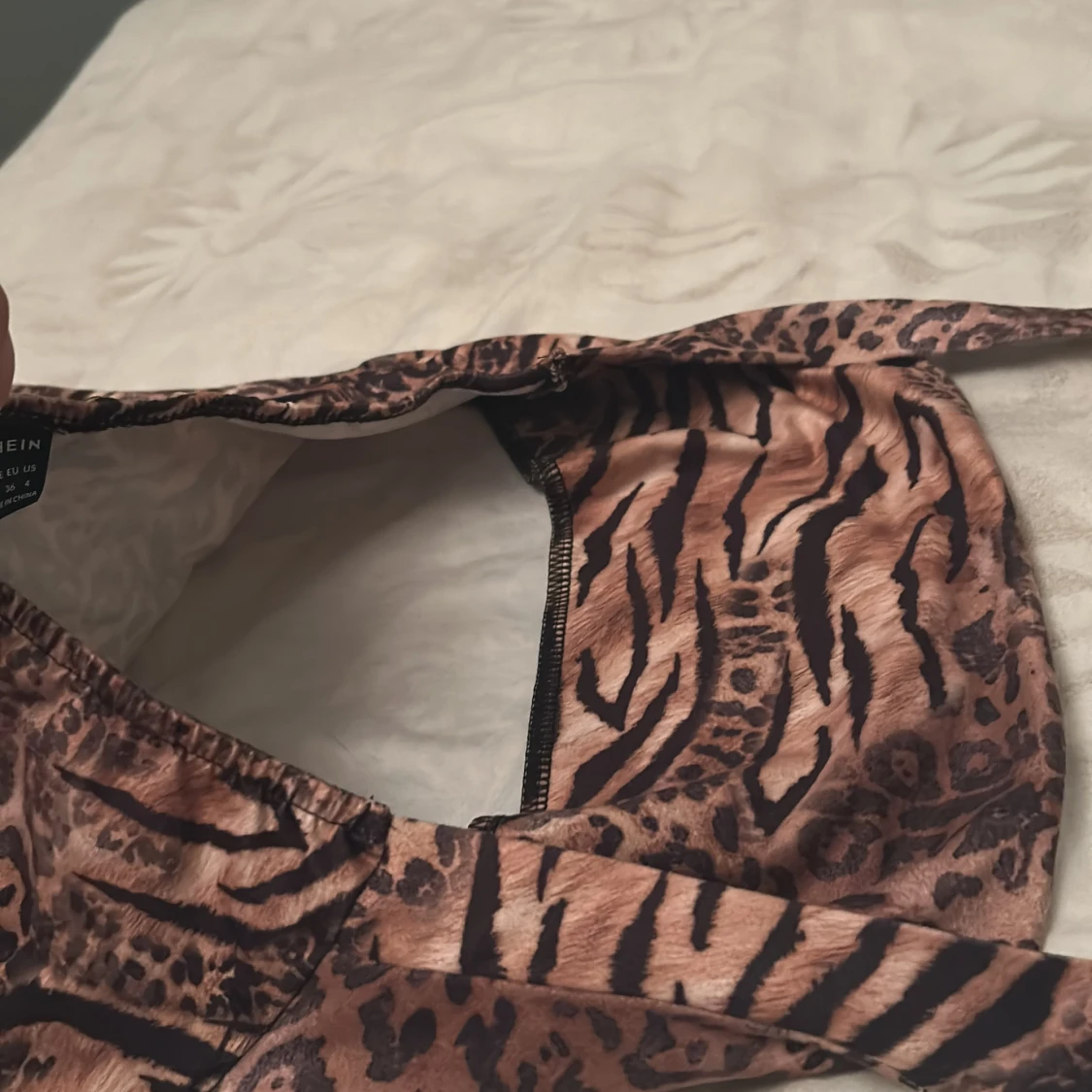 Leopardmönstrad halterneck topp - 2