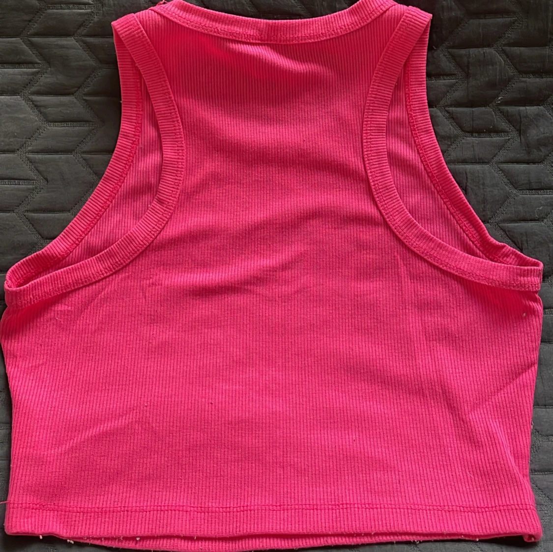 Ribbad rosa croppad linnetopp Shein - 2