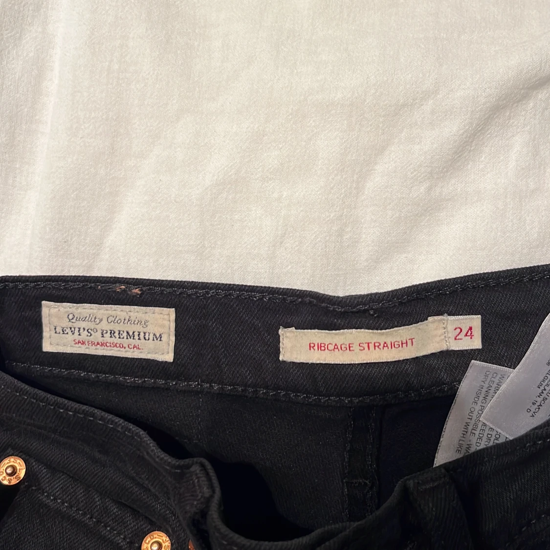 Levi's Ribcage Straight svarta jeans - 1