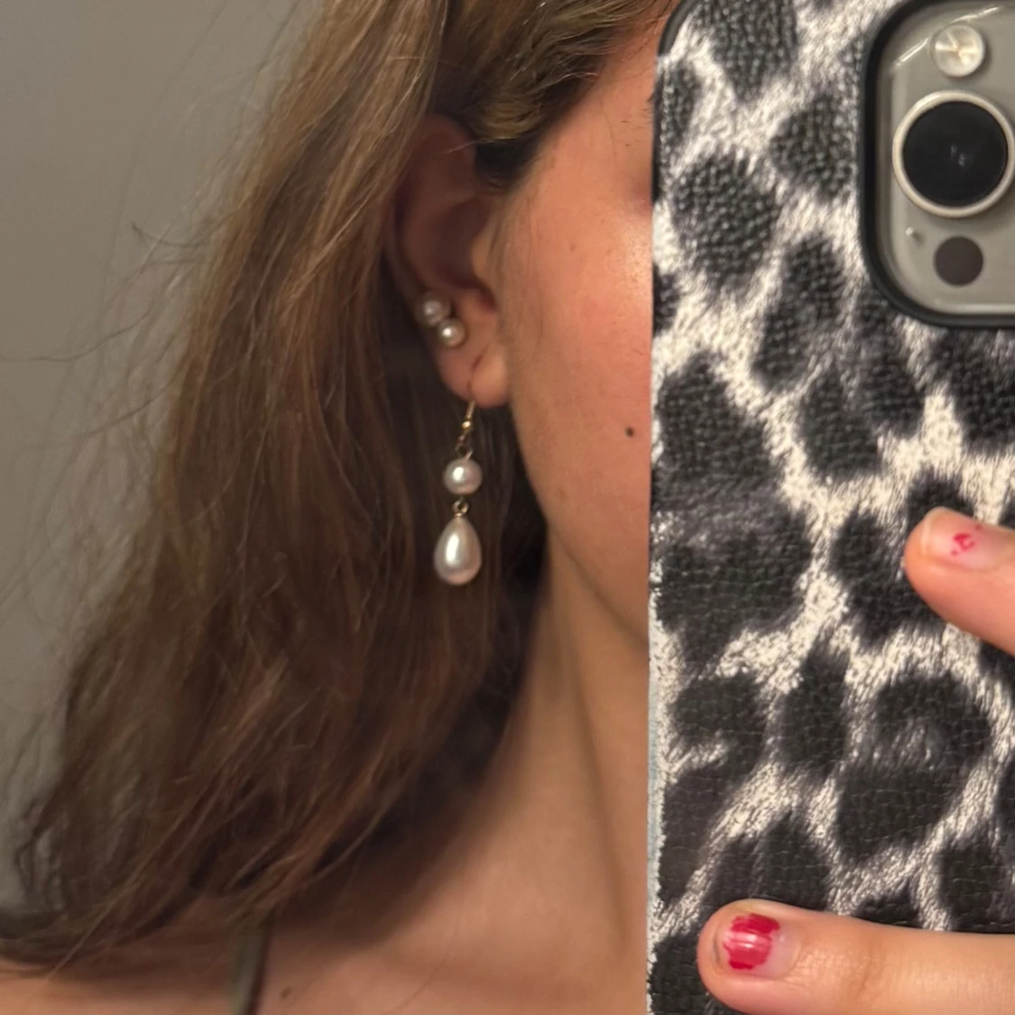 Hängande örhängen med pärlor - 2