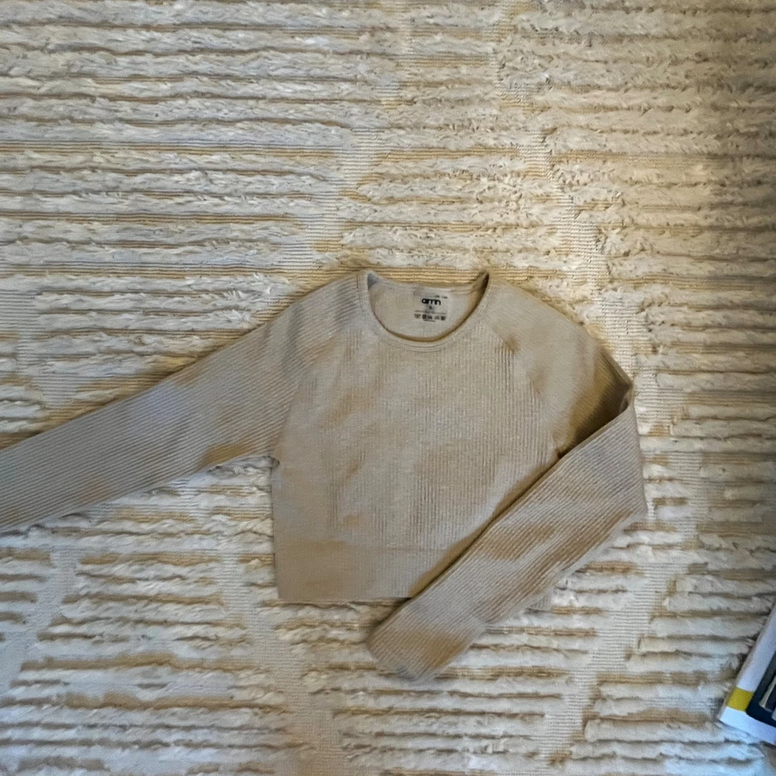 Beige ribbad träningstopp från Aimn - 1