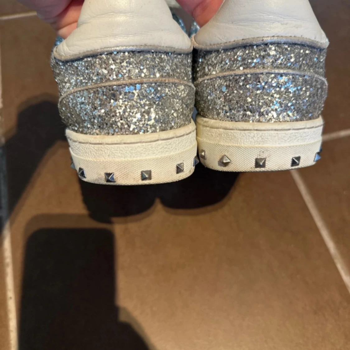 Valentino flycrew glitter sneakers silver 39 - 3