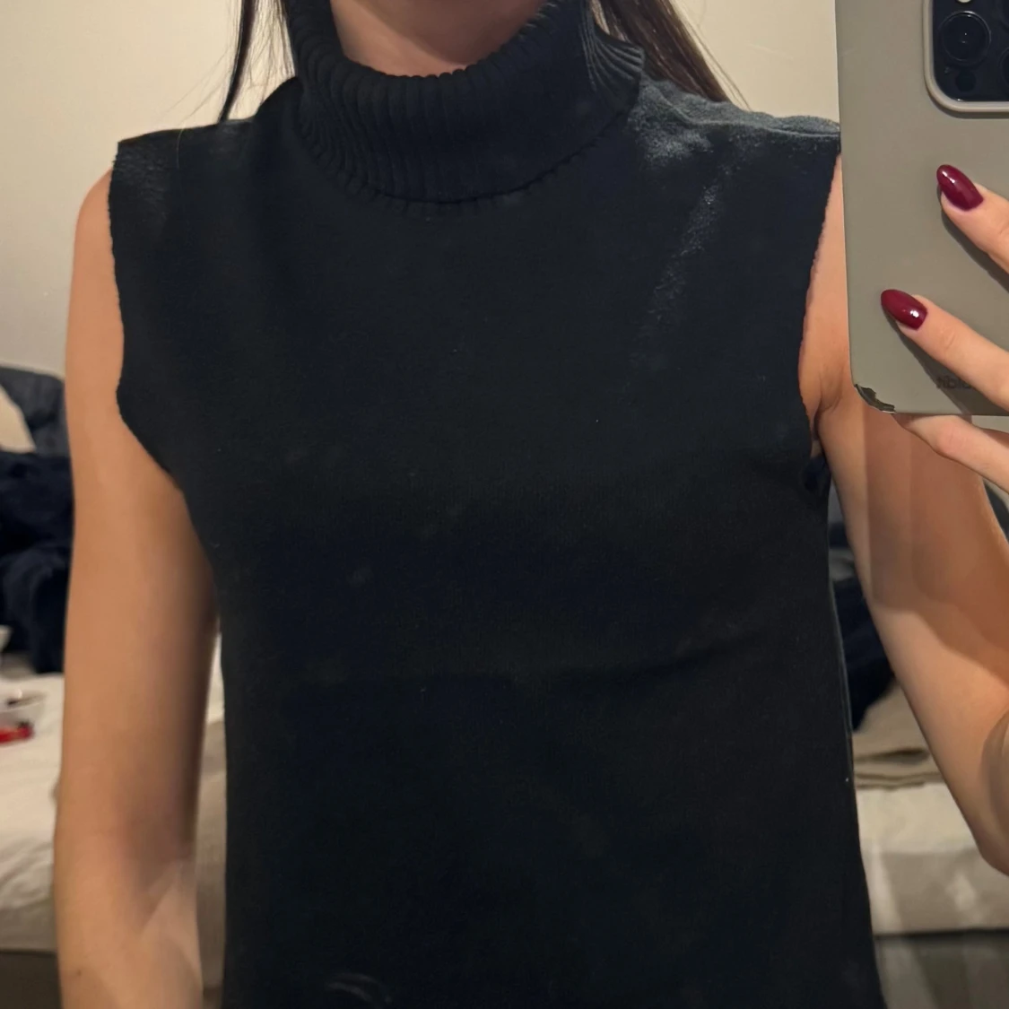 Svart polotopp från Zara, S