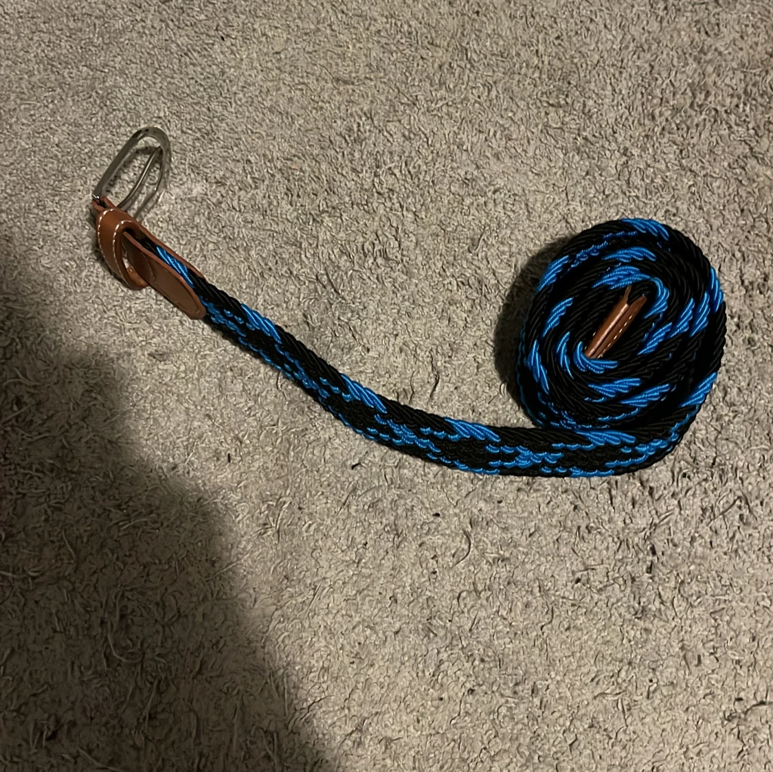 Svart och blått flätat bälte - 3