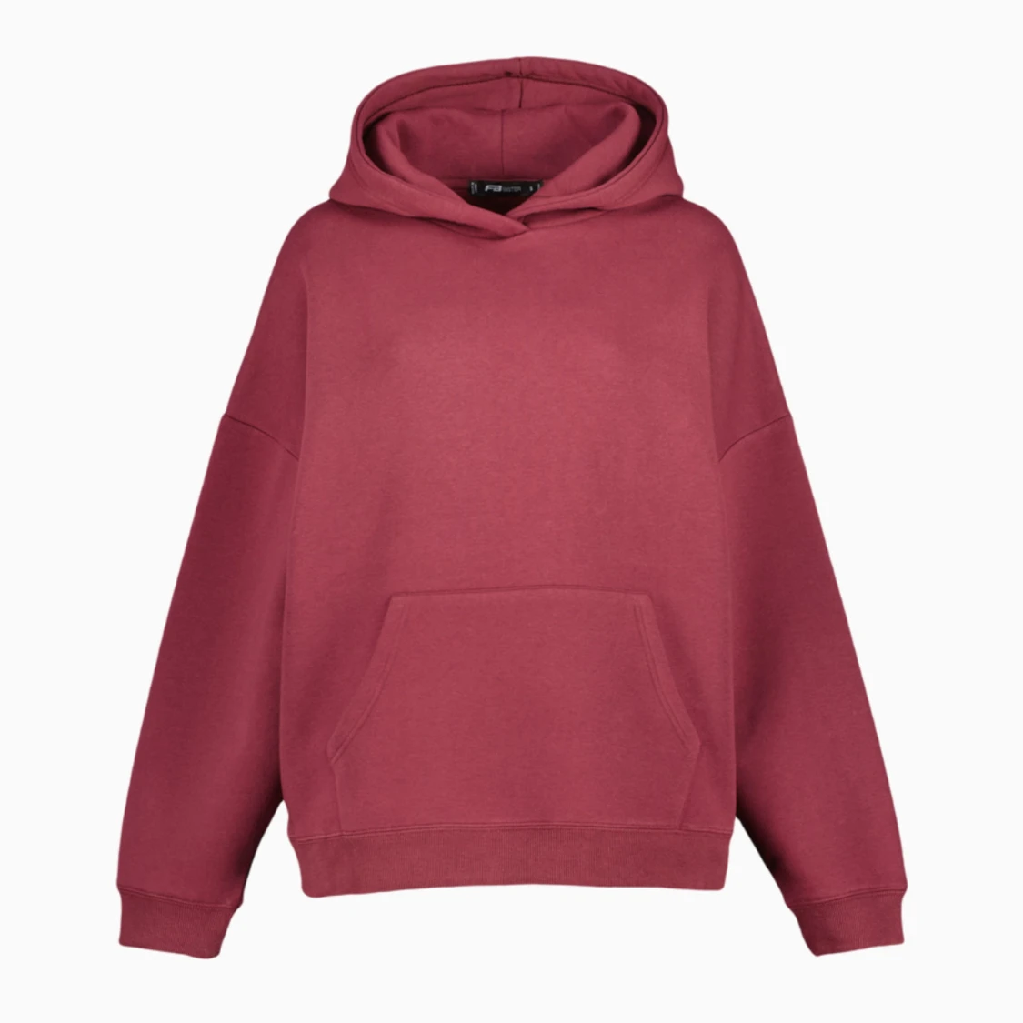 Vinröd hoodie