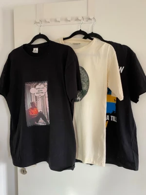 T-shirts med tryck - Diverse T-shirts med olika tryck. ”Undrar vem jag ska skalla idag” -  B&C collection. ”Jag behöver ingen terapi..” - GILDAN. ”Bronssköld…” - Evergreen. Samtliga storlek L. Går att köpa separat också!