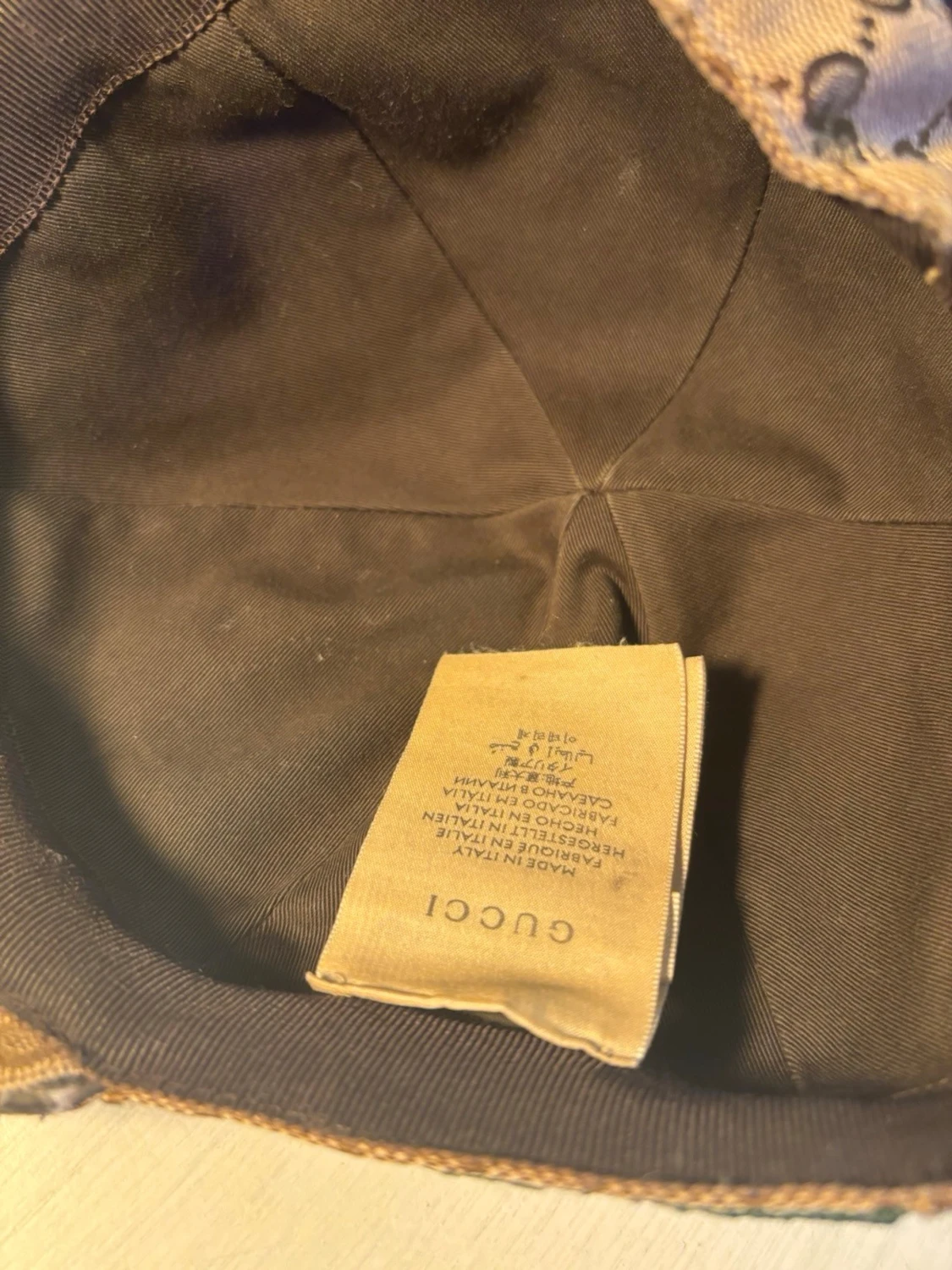 Beige keps från Gucci med GG-mönster - 4