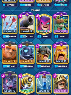 Clash Royale-konto med många kort - Säljer ett Clash Royale-konto med massor av upplåsta kort på höga nivåer. Inklusive många evolutions oc hero musketeer och hero wizard.  Perfekt för dig som vill ta ditt spelande till nästa nivå och ha tillgång till många strategier och mer möjligheter.