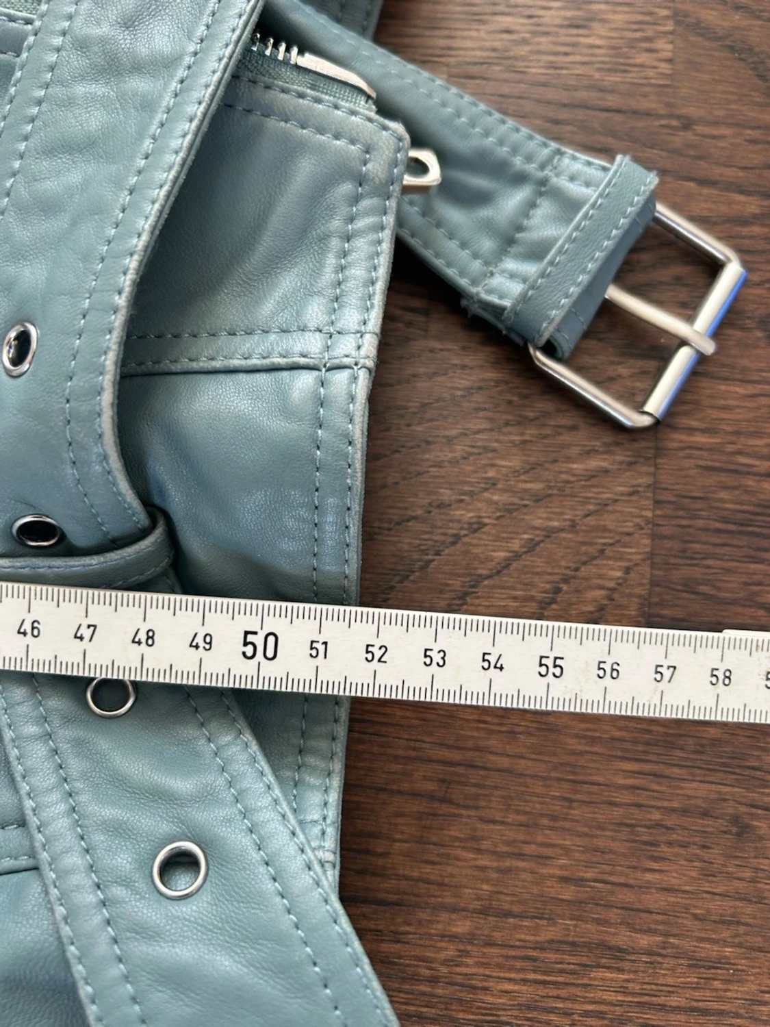 Emporio Armani Leather Jacket Turquoise Women - 4