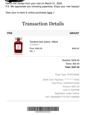 Tom Ford Lost Cherry 100 ml – Lyxig & beroendeframkallande doft 🍒✨ - Säljer min exklusiva Tom Ford Lost Cherry i 100 ml – en ikonisk parfym som verkligen sticker ut. Doften öppnar med saftiga körsbär och mandel, går över i mjuka blomnoter och landar i en varm bas av vanilj och tonkaböna.  Perfekt för dig som vill ha en unik, söt men ändå djup och sensuell doft som håller länge och får mycket komplimanger.  💎 Storlek: 100 ml 💎 Doft: Söt, varm och lyxig 💎 Passar: Både vardag och fest