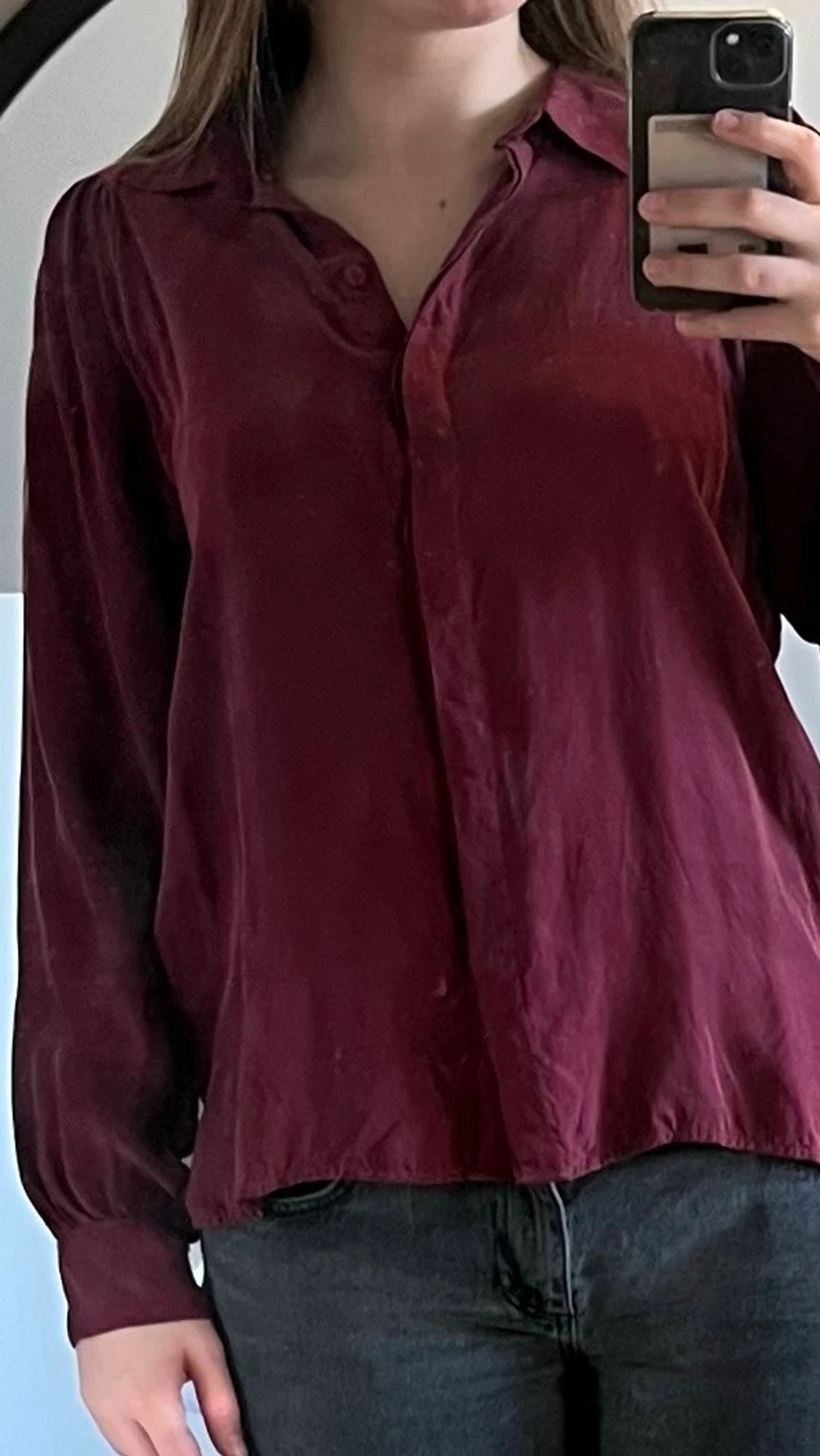 Vinröd blus från My Essential Wardrobe - 4