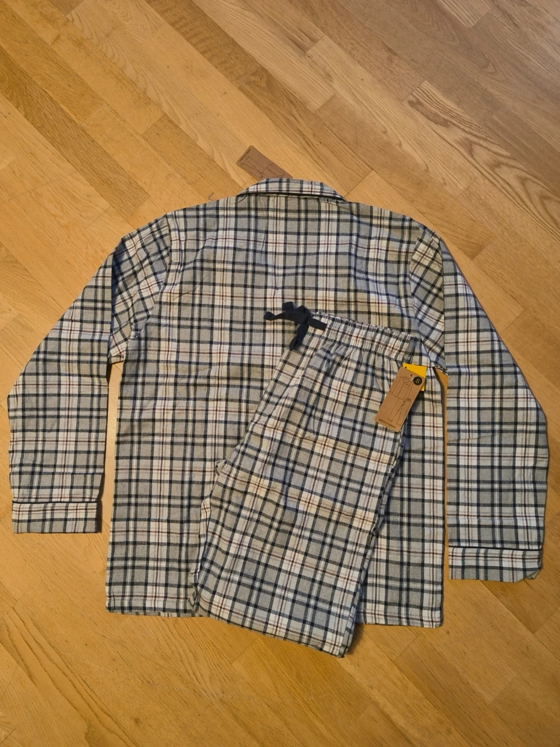 Rutiga pyjamas i bomull - 2