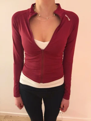 Dfyne Dynamic Zippy - Berry - Snygg oanvänd zipupp från Dfyne i färgen berry med snatchande passform och hög krage💕Storlek Small men passar som en XS✨