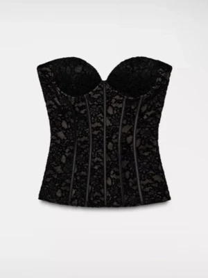 Svart spetskorsett med bygel - Snygg svart korsett med kupor. Helt oanvänd! 🩷 Slutsåld!!