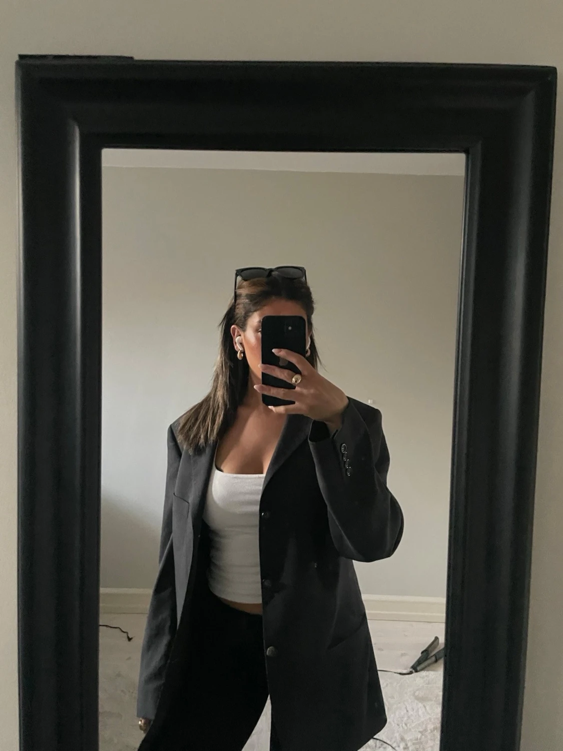 Oversized svart kavaj