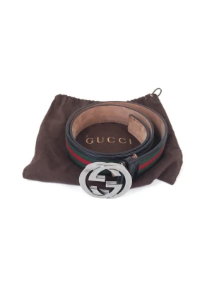 Gucci GG Web Belt - •The Belt has been gently used and is in very good condition • Size: Size 95 Fits W33-37 •Color: Black• Retail price: 4800Sek •Comes with dustbag