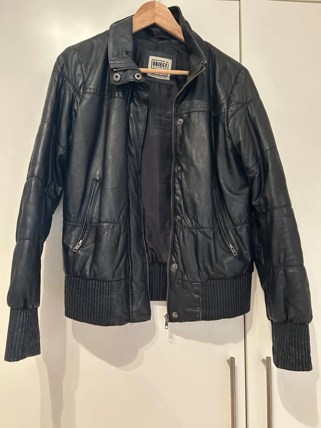 Svart skinnjacka från Object - 1
