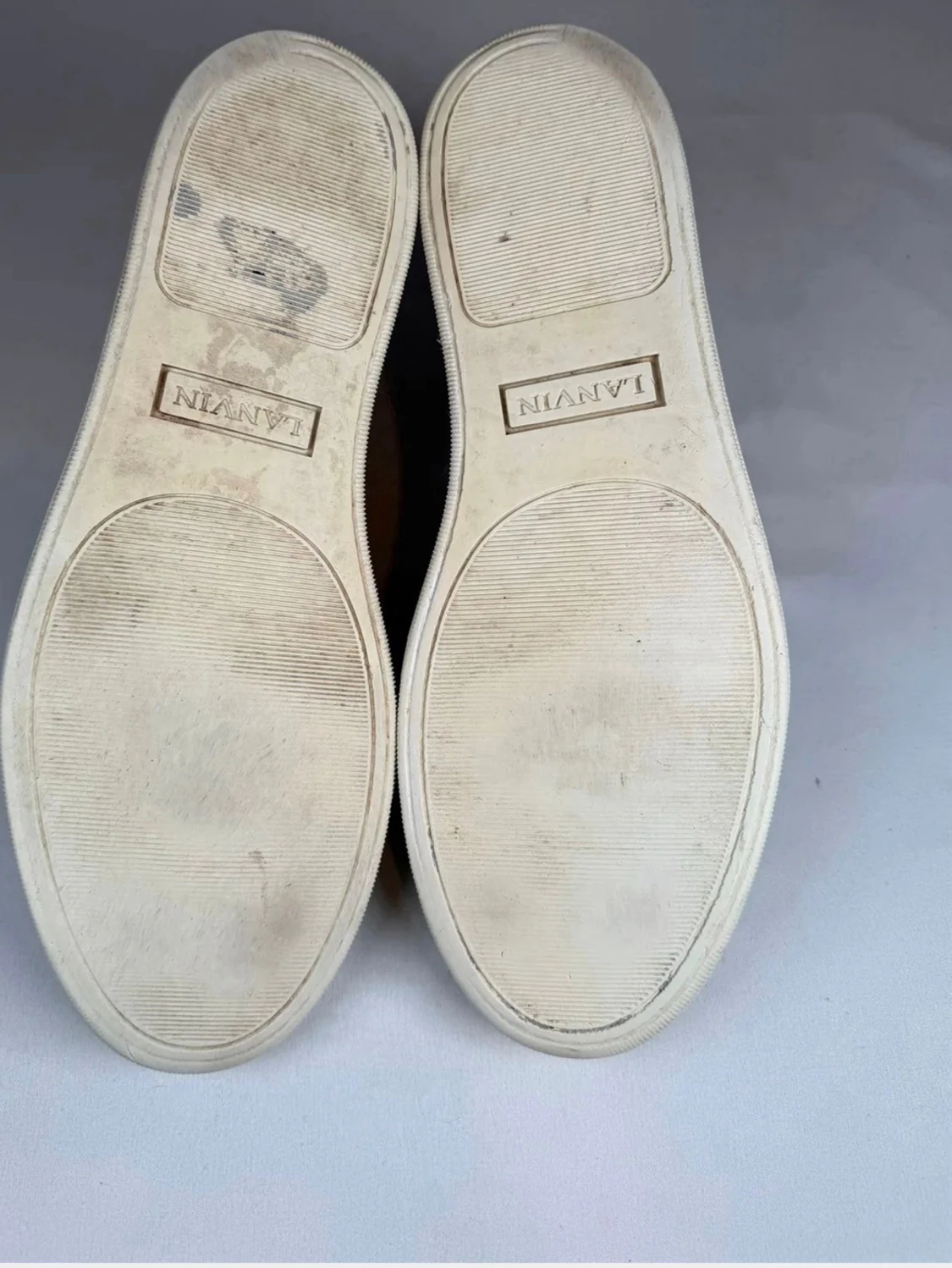 Bruna lanvin sneakers med lackad tå - 2