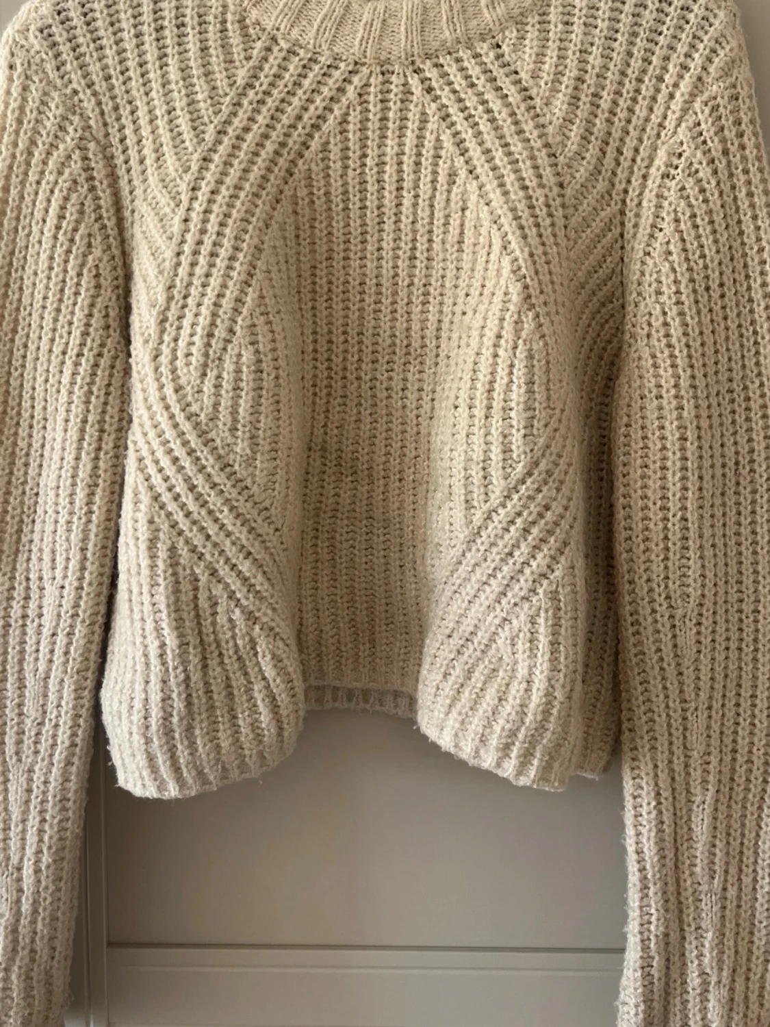 Beige stickad tröja - 3