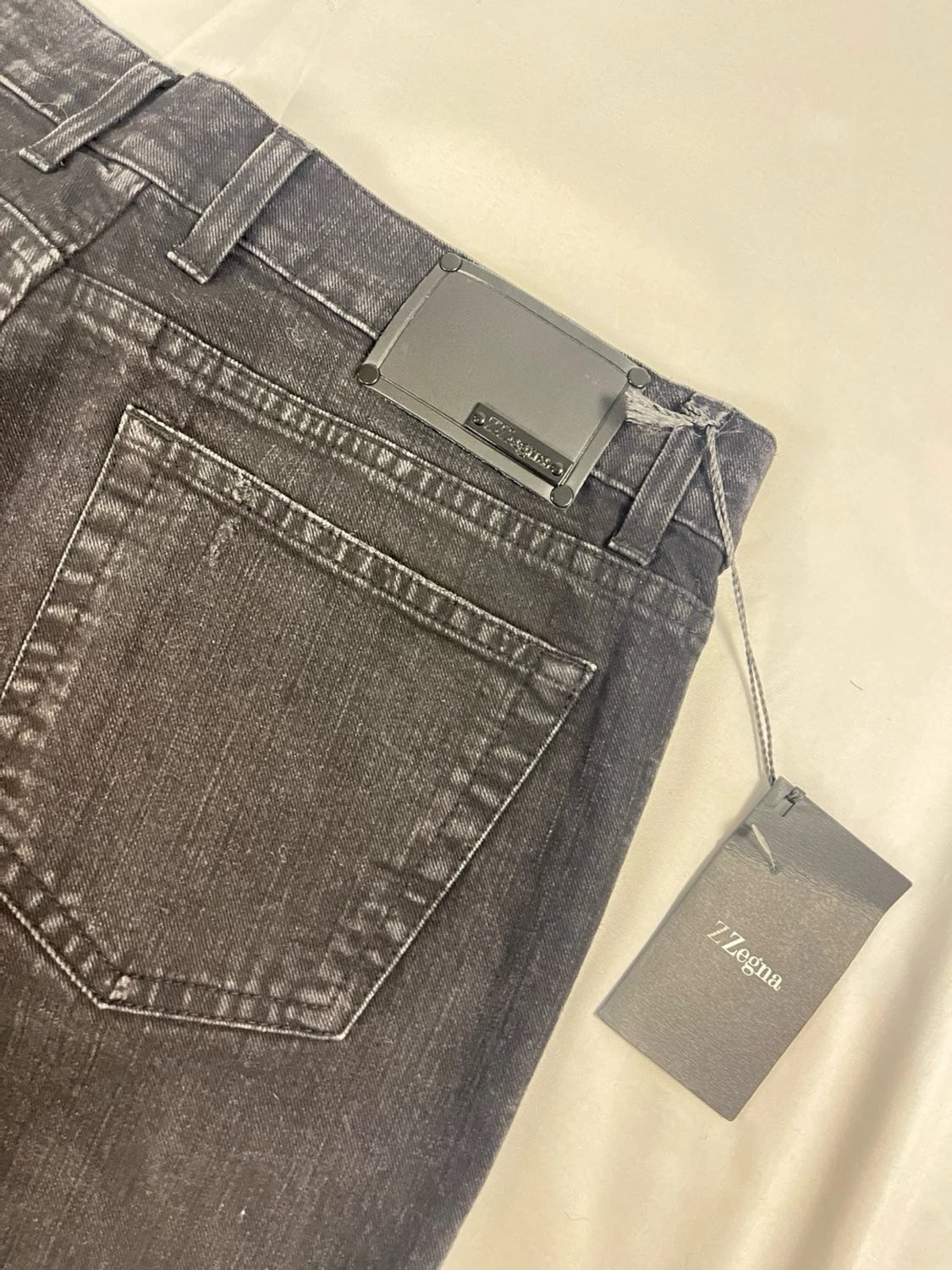 Z Zegna 75EMC2 – Mörkgrå Wash – W32 – Nyskick - 4