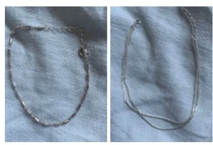 Två silverfärgade armband - Två äkta silver armband