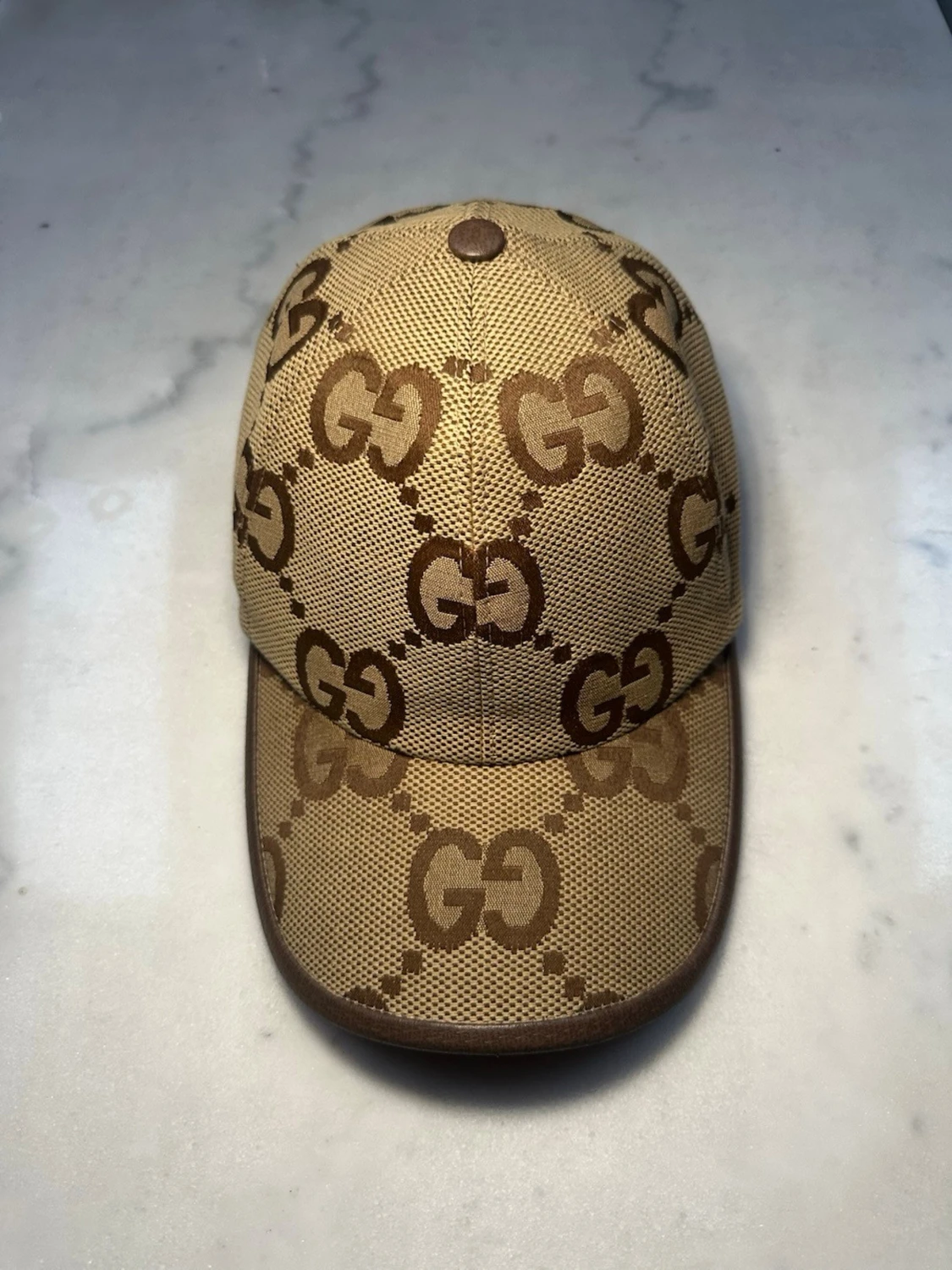 (Äkta) Beige Gucci Jumbo Keps